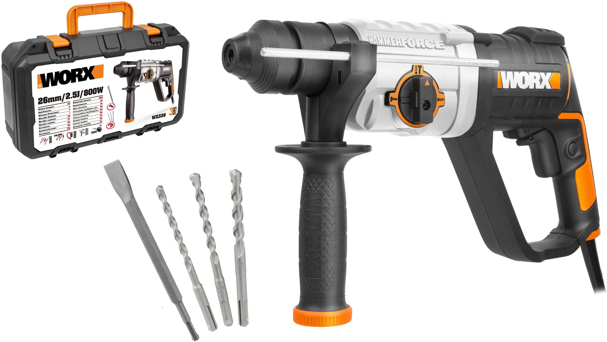 Перфоратор Worx WX339, 800 Вт - фотография № 13