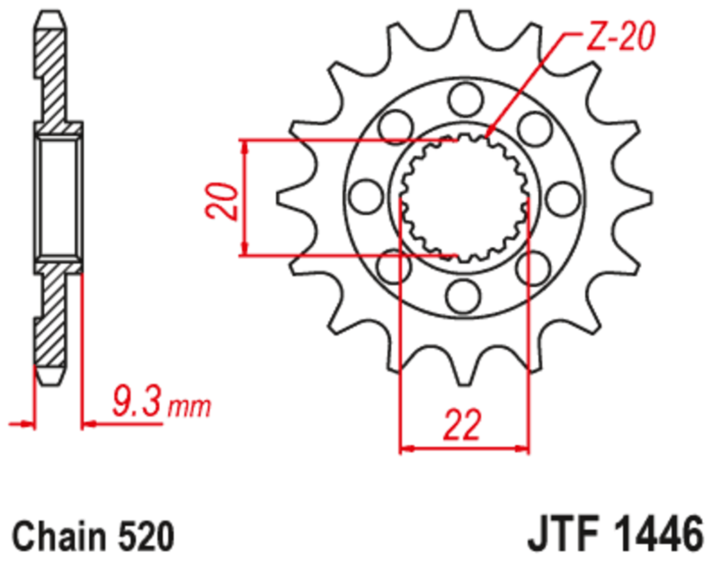 Звезда ведущая  JT 1446.14SC