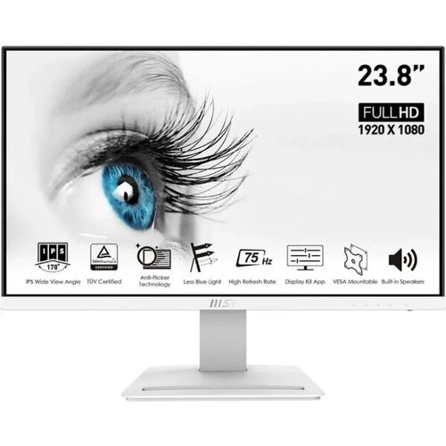Монитор MSI 238 Pro MP243W белый IPS LED 169 HDMI MM 250cd 178гр178гр 1920x1080 75Hz FreeSync DP FHD 295кг 2399600₽