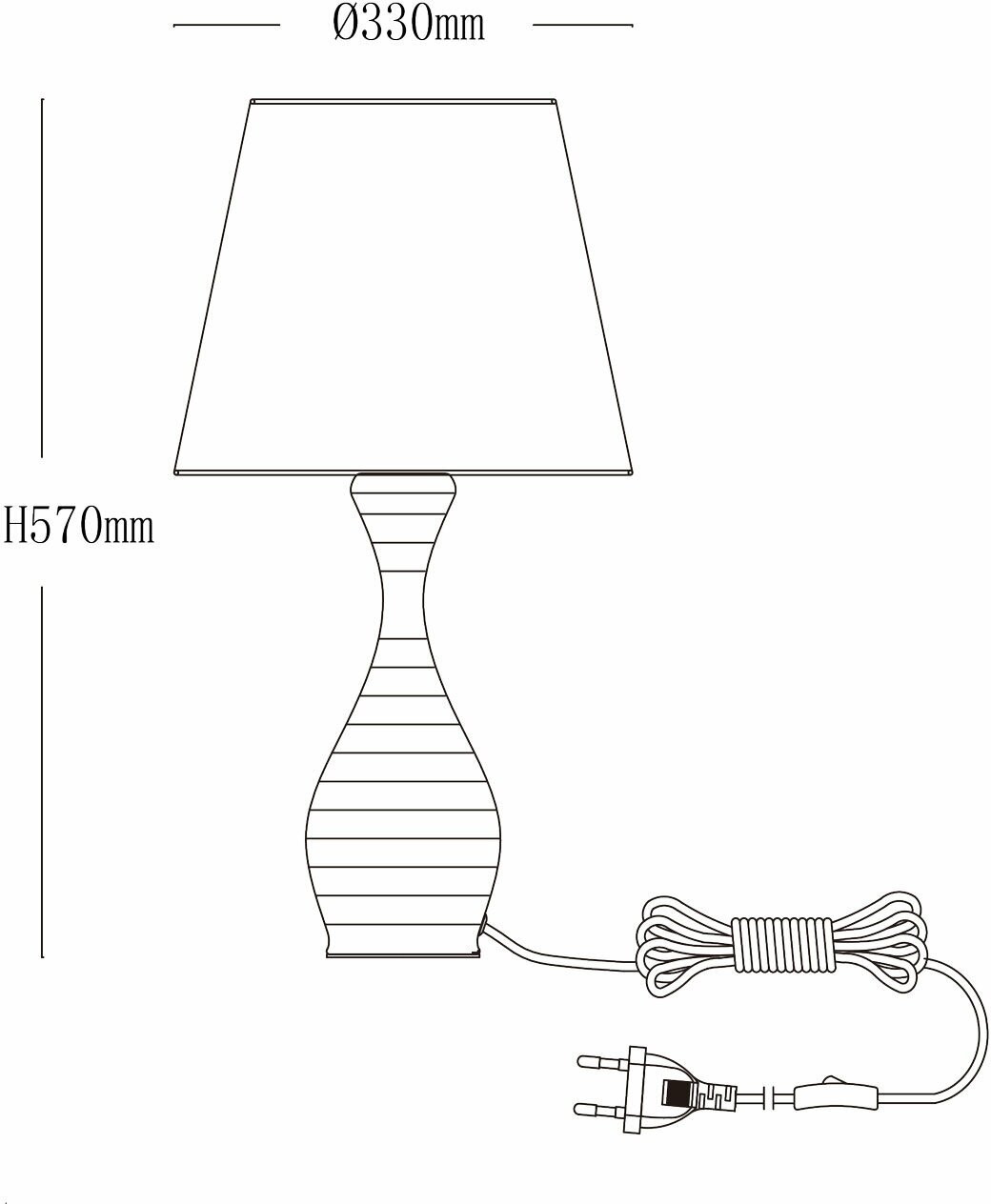 Настольная лампа для прикроватной тумбы MW-LIGHT 415033801 Салон 1*60W E27 220 V черная