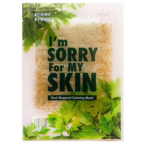 тканевая маска для лица i m sorry for my skin real mugwort calming mask 1 шт Ultru Тканевая маска I'm Sorry For My Skin Real Mugwort Calming Mask, 250 г, 10 шт. по 23 мл