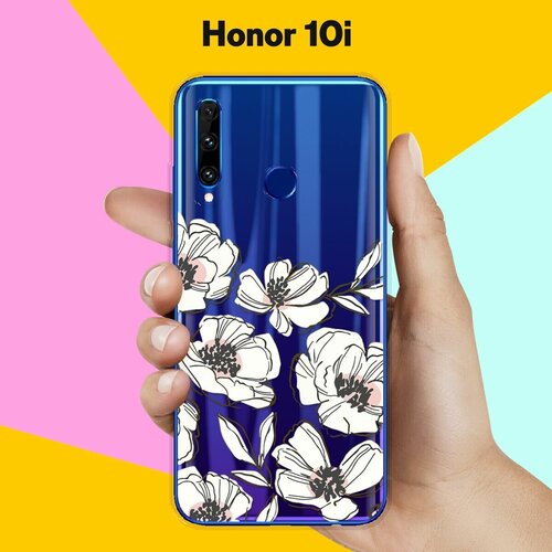 Силиконовый чехол Цветы на Honor 10i силиконовый чехол цветы на honor 10i