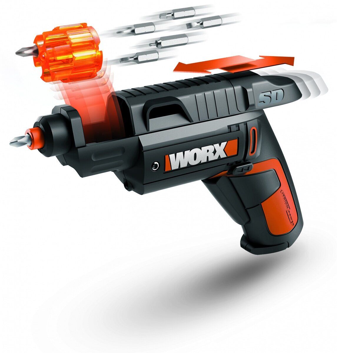 WORX Отвертка аккумуляторная WX254.4 SD Slide Driver, 4 В - фотография № 13