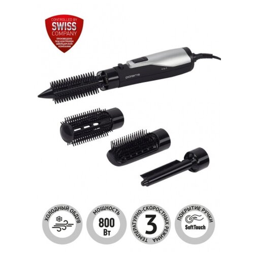 Прибор для укладки волос Polaris PHS 0854 черно-серебристый 3090000₽