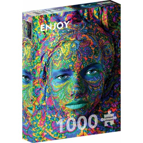 Пазл Enjoy 1000 деталей: Женщина с цветным макияжем пазл enjoy 1000 деталей где то в поле