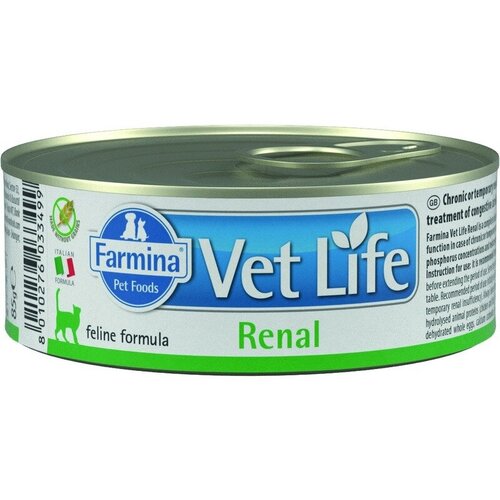 Farmina Vet Life Renal влажный корм для взрослых кошек с заболеваниями почек с курицей - 85 г х 12 шт Farmina 4251