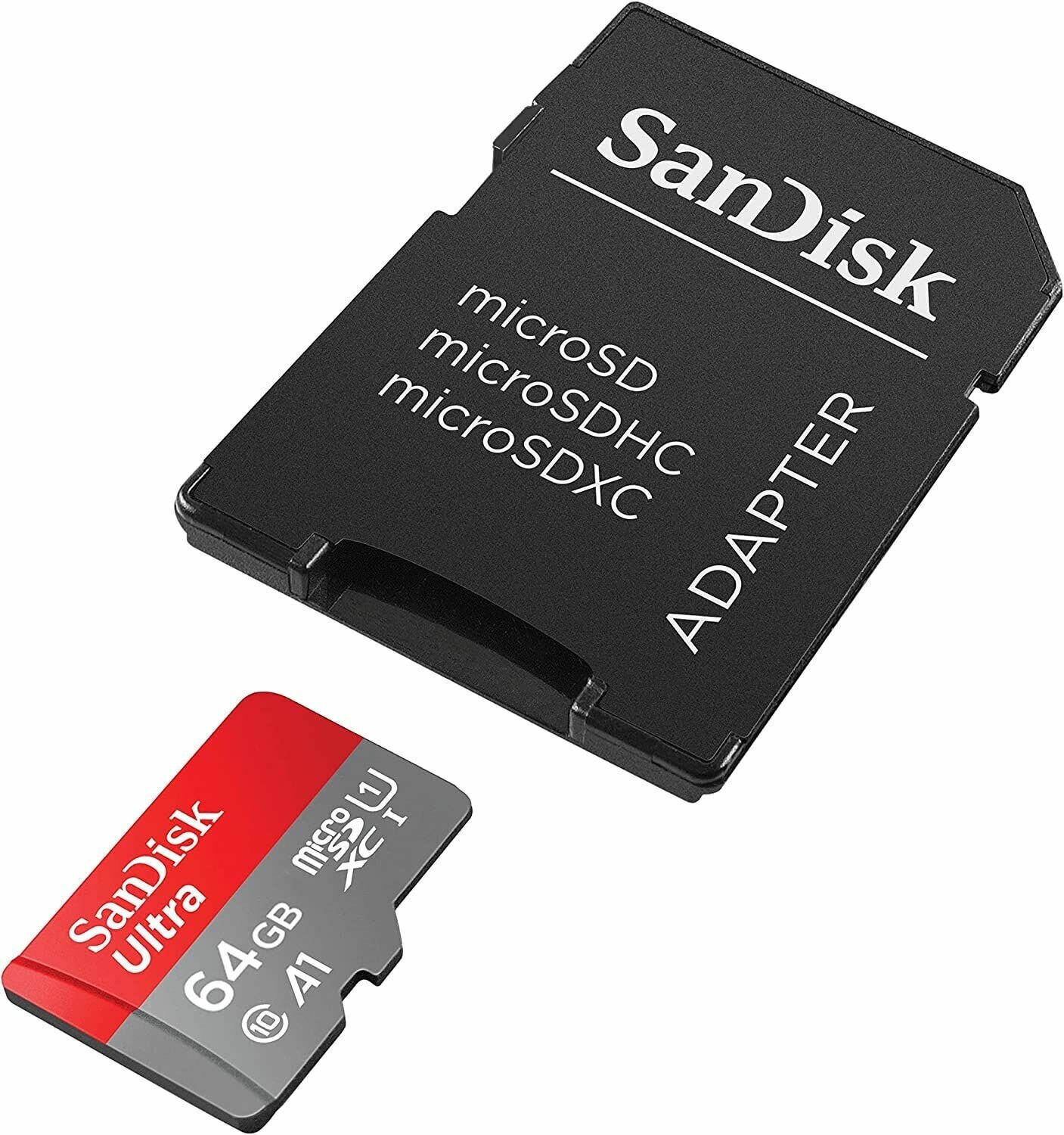 Карта памяти SanDisk Ultra Micro SDXC, A1, 64 Гб