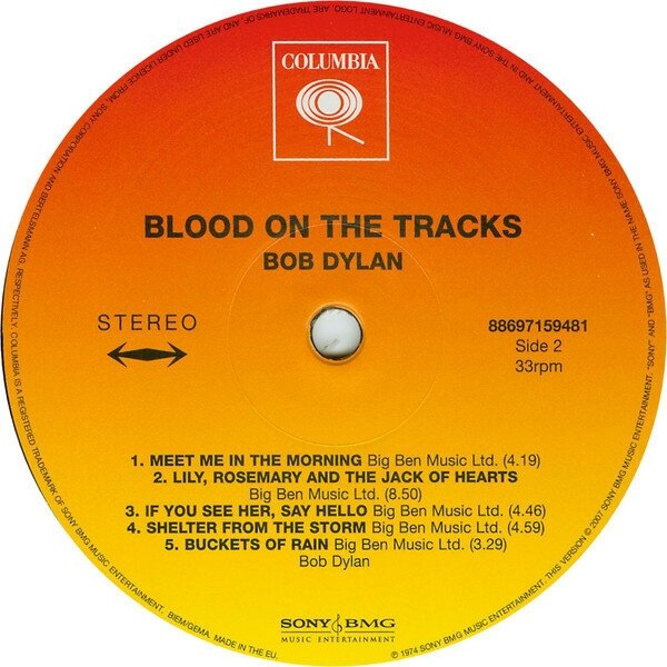 Bob Dylan Bob Dylan - Blood On The Tracks (180 Gr) Columbia - фото №4