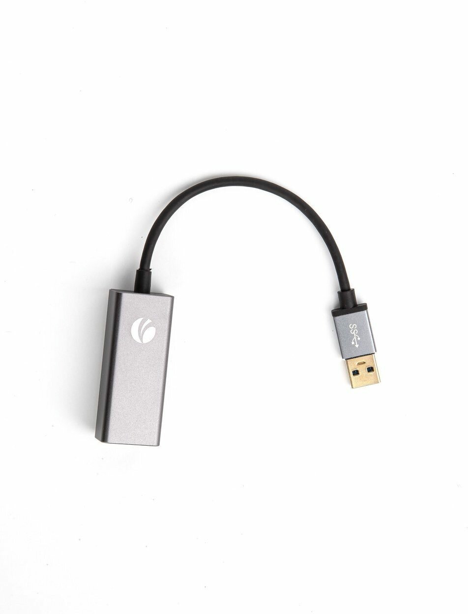 Кабель-переходник Vcom USB 3.0 (Am) - LAN RJ-45 Ethernet 1000 Mbps, Aluminum Shell, (DU312M)