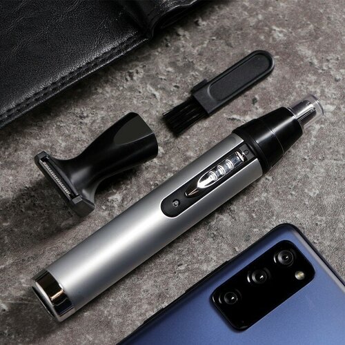 Триммер для волос LuazON LTRI-09 для носаушей 2 насадки АКБ серый 156800₽