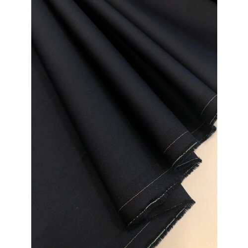 Ткань костюмный сатин, хлопок, цвет сине-черный, цена за 2 метра погонных. ткань костюмный сатин хлопок германия цена за 2 метра погонных
