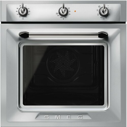 Электрический духовой шкаф Smeg SF6905X1, серебристый электрический духовой шкаф smeg sf6101vs серебристый