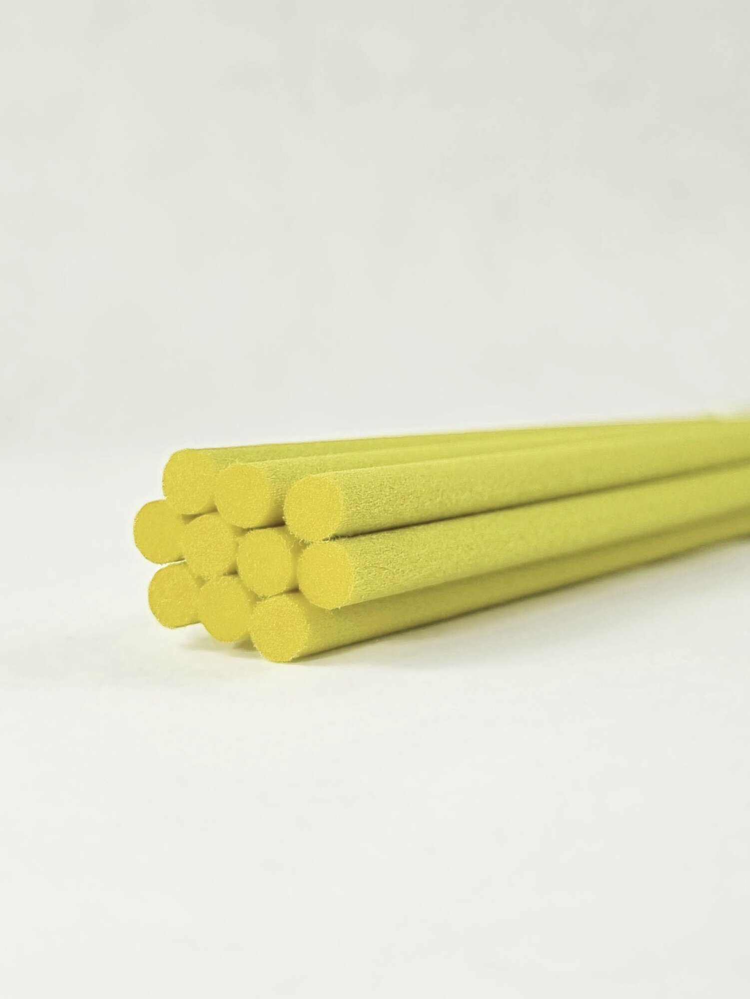Фибровые палочки для ароматического диффузора желтые, 10 штук, 22 см/5 мм