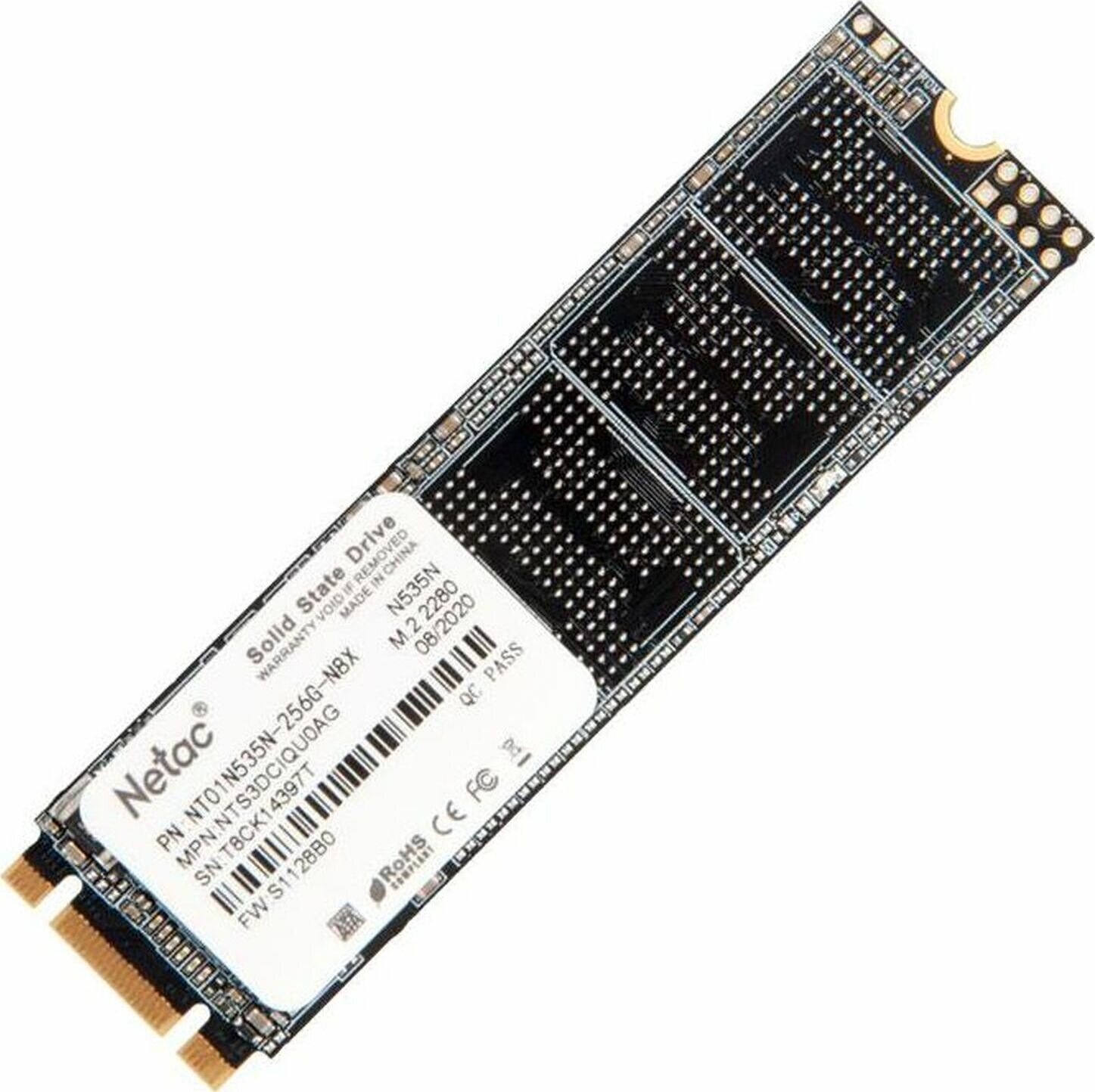 Внутренний SSD-накопитель Netac N535N 256GB M2 2280, SATA-III, 3D TLC, Черный NT01N535N-256G-N8X - фото №11