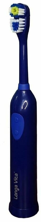 Электрическая зубная щетка Longa Vita для взрослых, ротационная, сменная насадка в комплекте, темно-синяя - фотография № 2