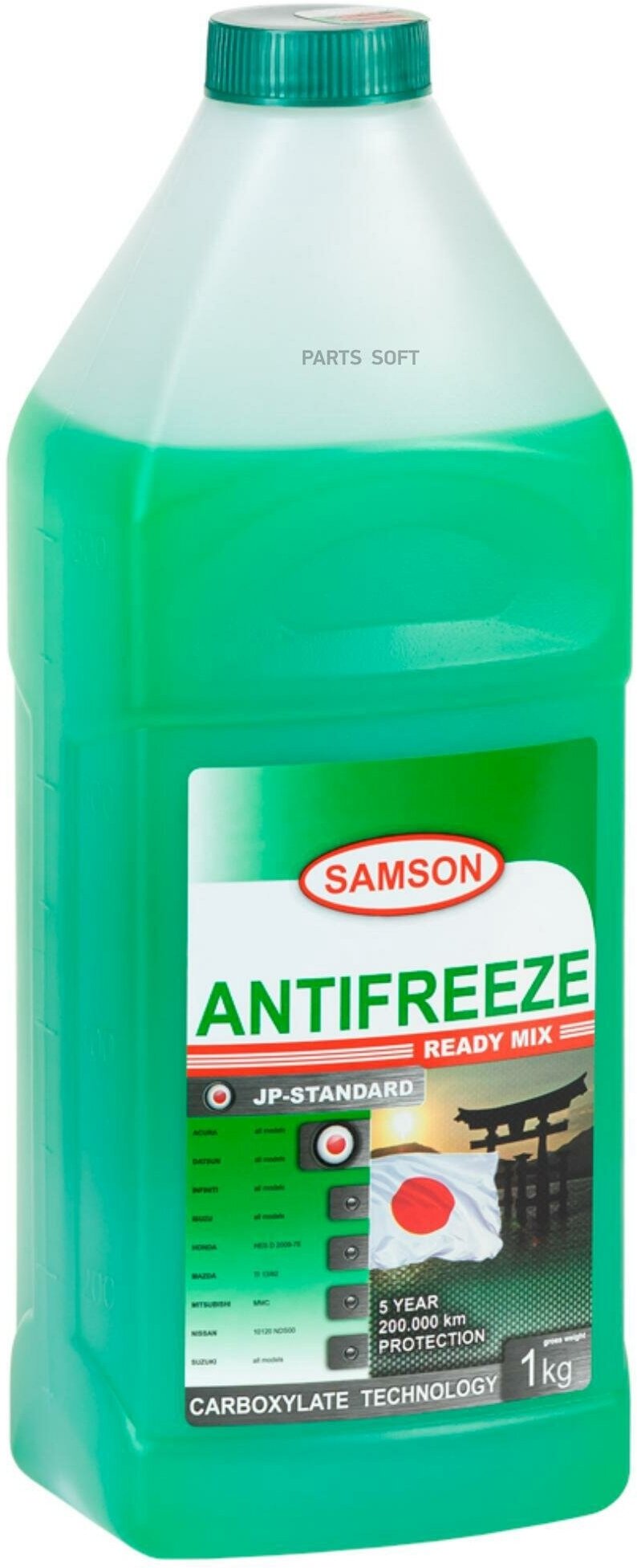 SAMSON 803276 Антифриз, готовый раствор JAPAN-Standard зелёный -37°C, 1кг