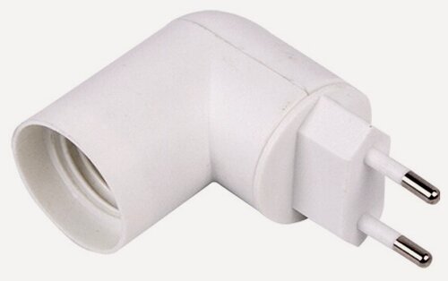 Изображение товара Переходник цокольный Rexant 220В-E14 с выключателем