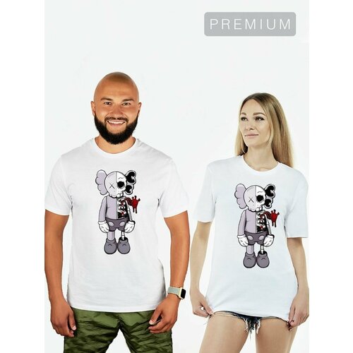 Футболка хлопок, размер 52, белый