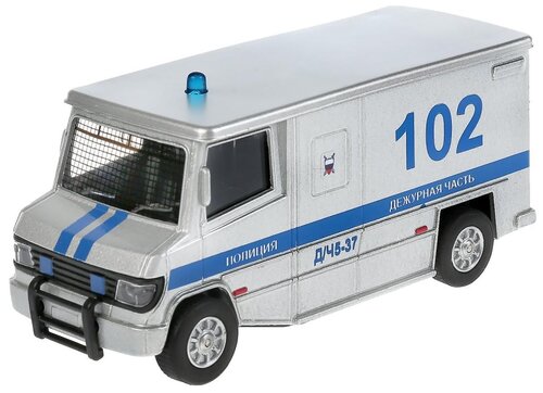 Полицейский автомобиль ТЕХНОПАРК Фургон Полиция (SB-19-12WB), 14 см, серый