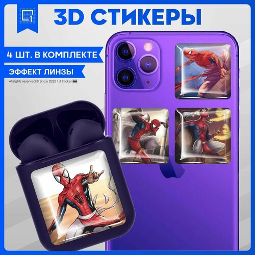 Наклейки на телефон 3D Стикеры Человек паук