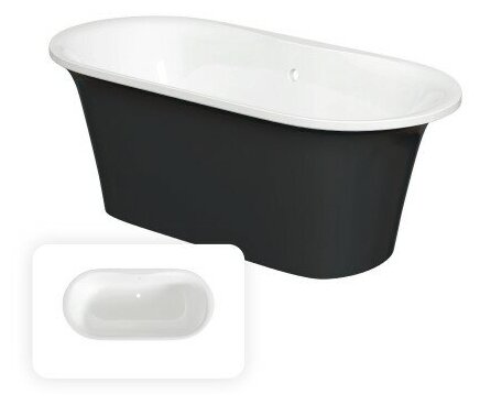 Ванна Creto Aurora 170x80 черный