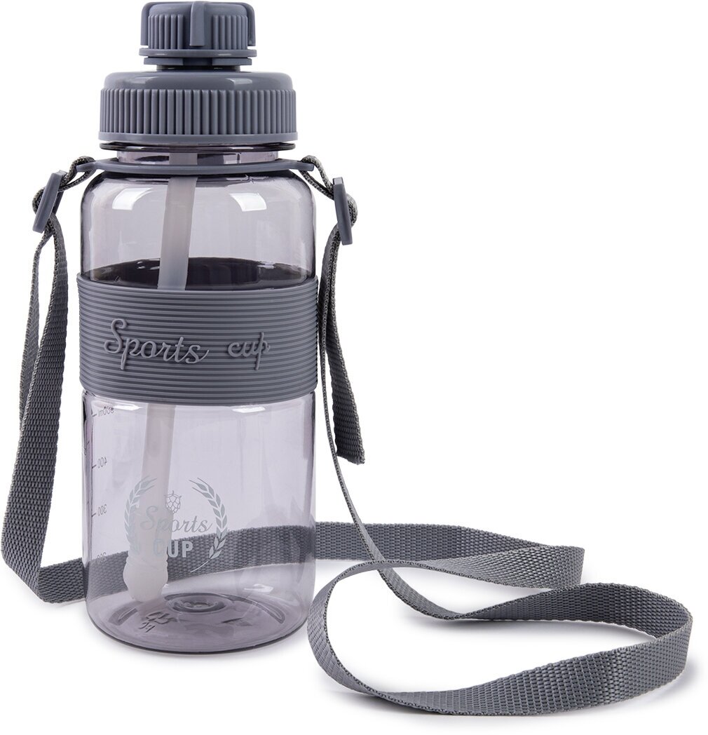 Бутылка пластиковая 800 мл "Lol&Pop" LLP-004 21.8 х 7.5 см №03 серый