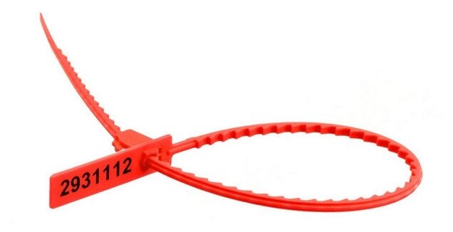 Спецконтроль Пломба пластиковая универсальная номерная ЭКОтрэк красный 1000 шт. 2.3 кг