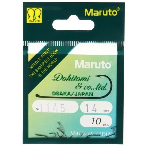 фото Крючки maruto 1145, цвет вn, № 14, 10 шт.