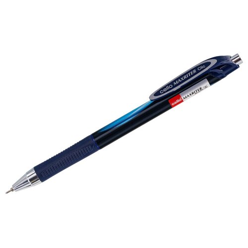 Ручка шариковая автоматическая Cello Maxriter Clic синяя, 0,7мм, грип, штрих-код