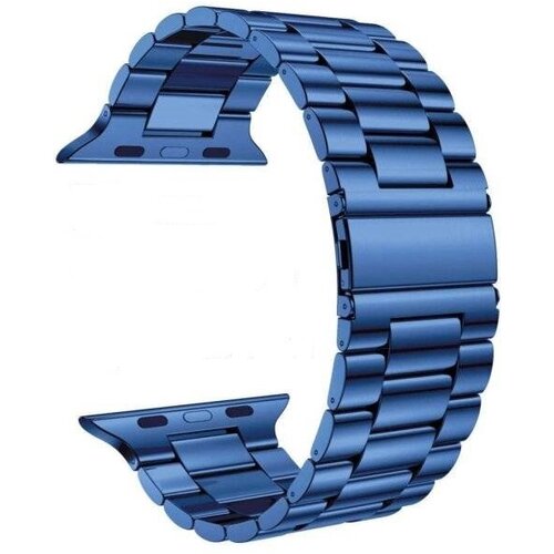 Металлический блочный ремешок синий для Apple Watch 1-8, SE, ULTRA 42-44-45-49 мм