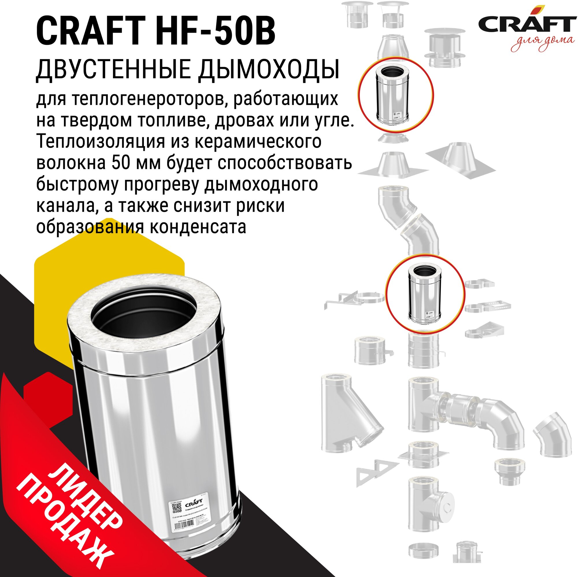 Craft HF-50B сэндвич 1000 (316/0,8/304/0,5) Ф120х220 - фотография № 3