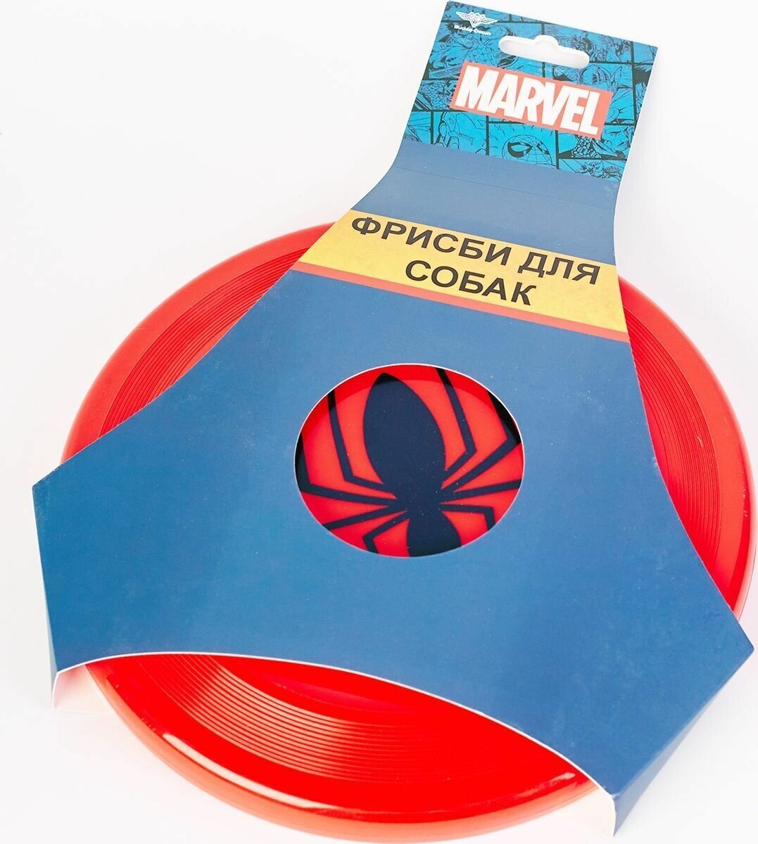 Игрушка для животных Фрисби Человек-паук Buckle-Down, красный (диаметр 21 см)