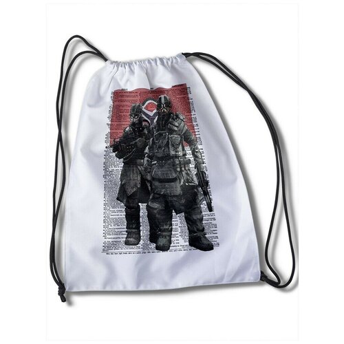 Мешок для сменной обуви с принтом Игра Killzone 2 - 34552 сумка на плечо coolpodarok killzone 2 солдаты знамя противогазы