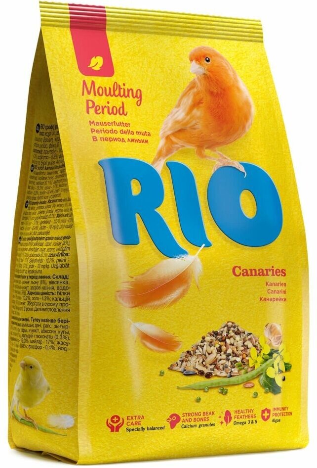 RIO: Корм для канареек, рацион в период линьки, 500 гр.