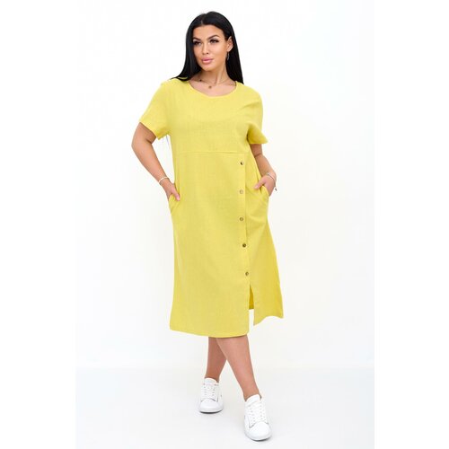 Платье Lika Dress, повседневное, прямой силуэт, до колена, размер 54, бежевый