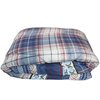 Одеяло полиэфир Бивик полиэстер 140х205 см, 1,5 спальное, цвет: синий, белый, клетка - изображение
