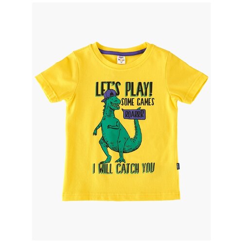 фото Футболка mini maxi 3105, цвет желтый, размер 110