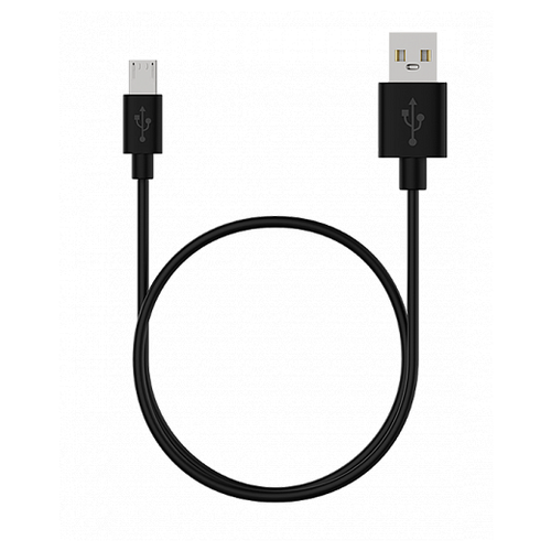 кабель maxvi mc 02 чёрный Кабель MAXVI USB - microUSB (MC-01L), 1 м, 1 шт., черный