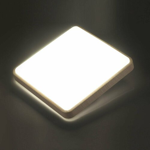 Светильник настенно-потолочный светодиодный 7608/DL; LED 48Вт; пульт ДУ; 3000-6000К; цвет белый/бежевый под дерево