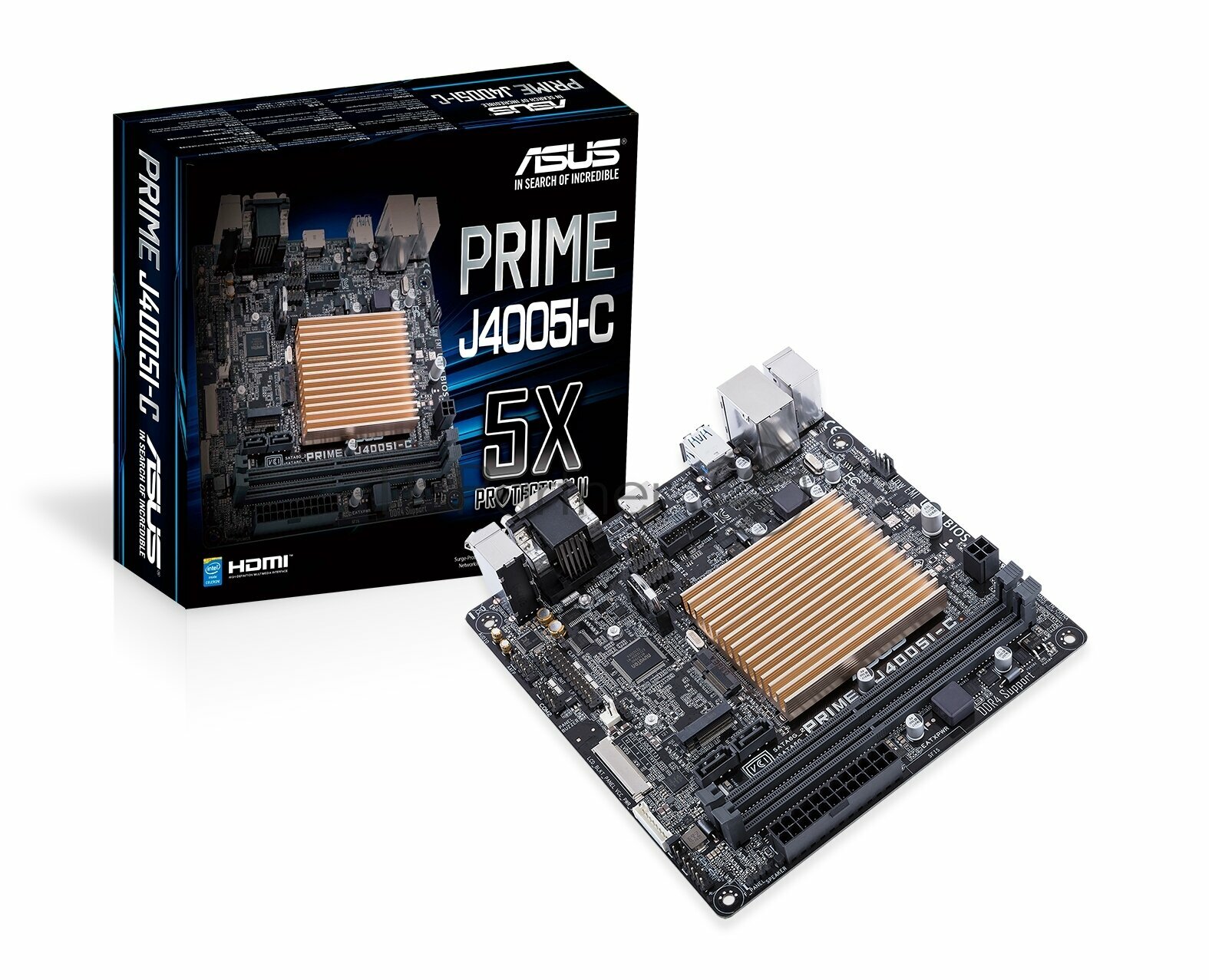 Материнская плата Asus PRIME J4005I-C (BGA 1090, Intel Celeron J4005 2x2.0 ГГц, 2xDDR4-2400 МГц, 1xM.2, Mini-ITX, LAN + VGA + HDMI) - фотография № 9