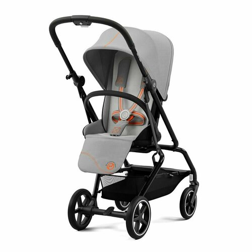 фото Коляска прогулочная cybex eezystw+2blk leather b lava grey-mid grey