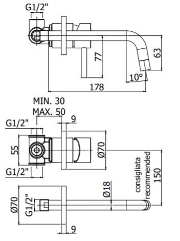 Смеситель Paffoni Light LIG006HGSP70 для раковины - фото №3