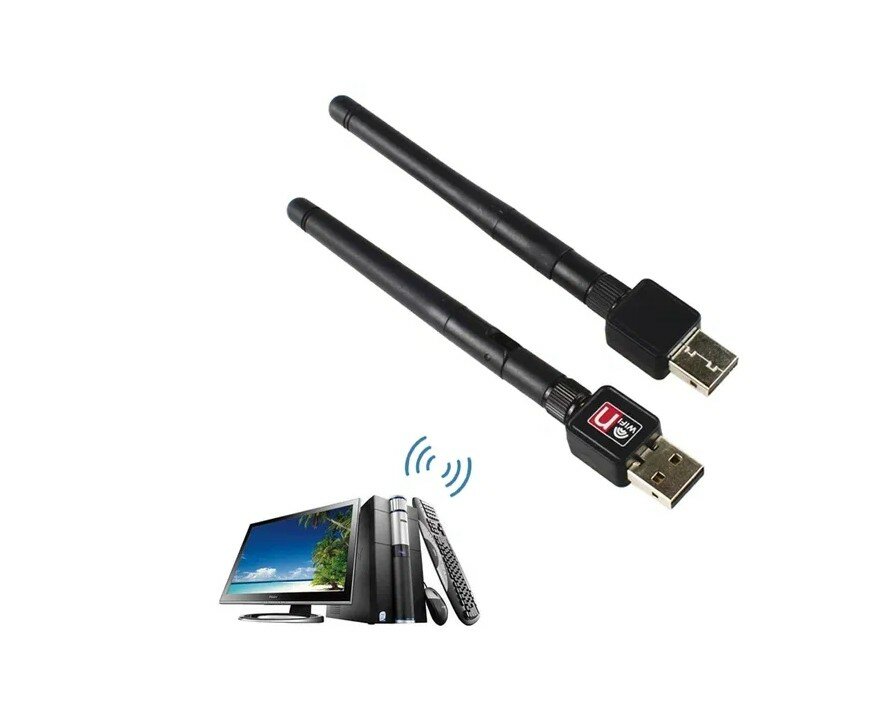 Сетевая карта wi-fi usb wi-fi адаптер + антенна — фото 9