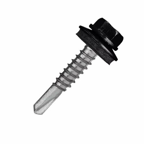 Саморез кровельный STALMAX LSR-M 5,5х19 (RAL 9005) сверло №3 для металлической обрешетки с EPDM шайбой оцинкованная сталь (уп. 250 шт)