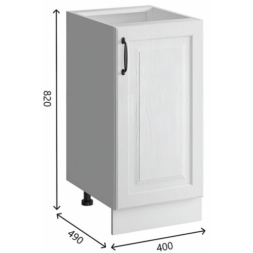 Шкаф кухонный напольный 40 см без столешницы, МДФ Белая текстура
