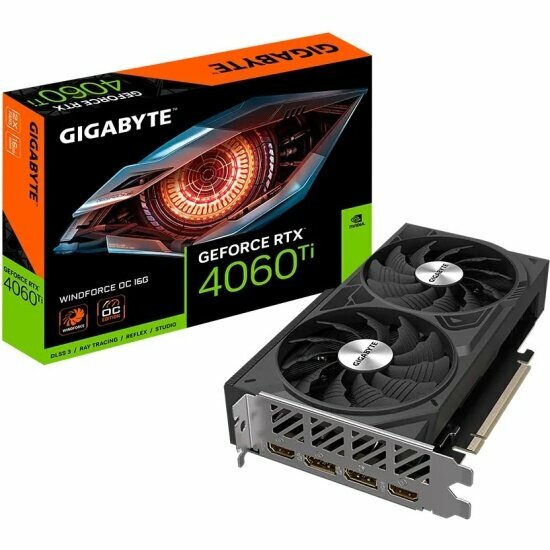 Видеокарта GIGABYTE GeForce RTX 4060 Ti WINDFORCE OC 16G