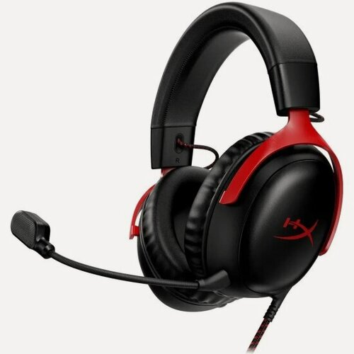 Изображение товара Игровые наушники Hyperx CLOUD III, проводные (3.5 mm), черный/красный