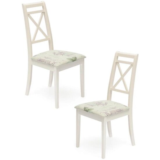 Стул обеденный Tetchair Picasso ( PC-SC ), Цветы Прованс № 13, butter white (слоновая кость) 2 шт/уп