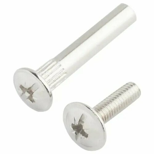 Стяжка мебельная межсекционная 5х27 мм металл цвет никель 25 шт 691₽