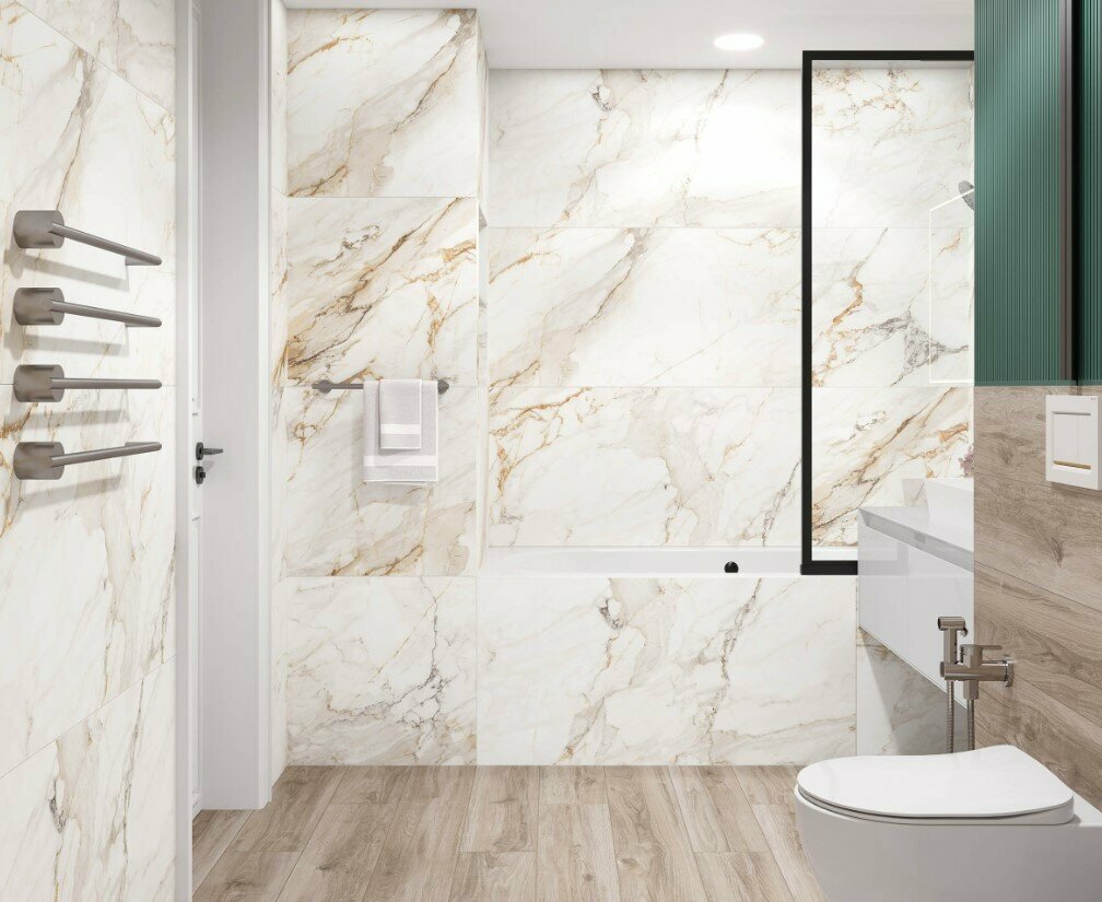 Керамогранит Керамогранит Calacatta Borgini Структурный 60x120, 1 уп (2 шт, 1.44 м2)